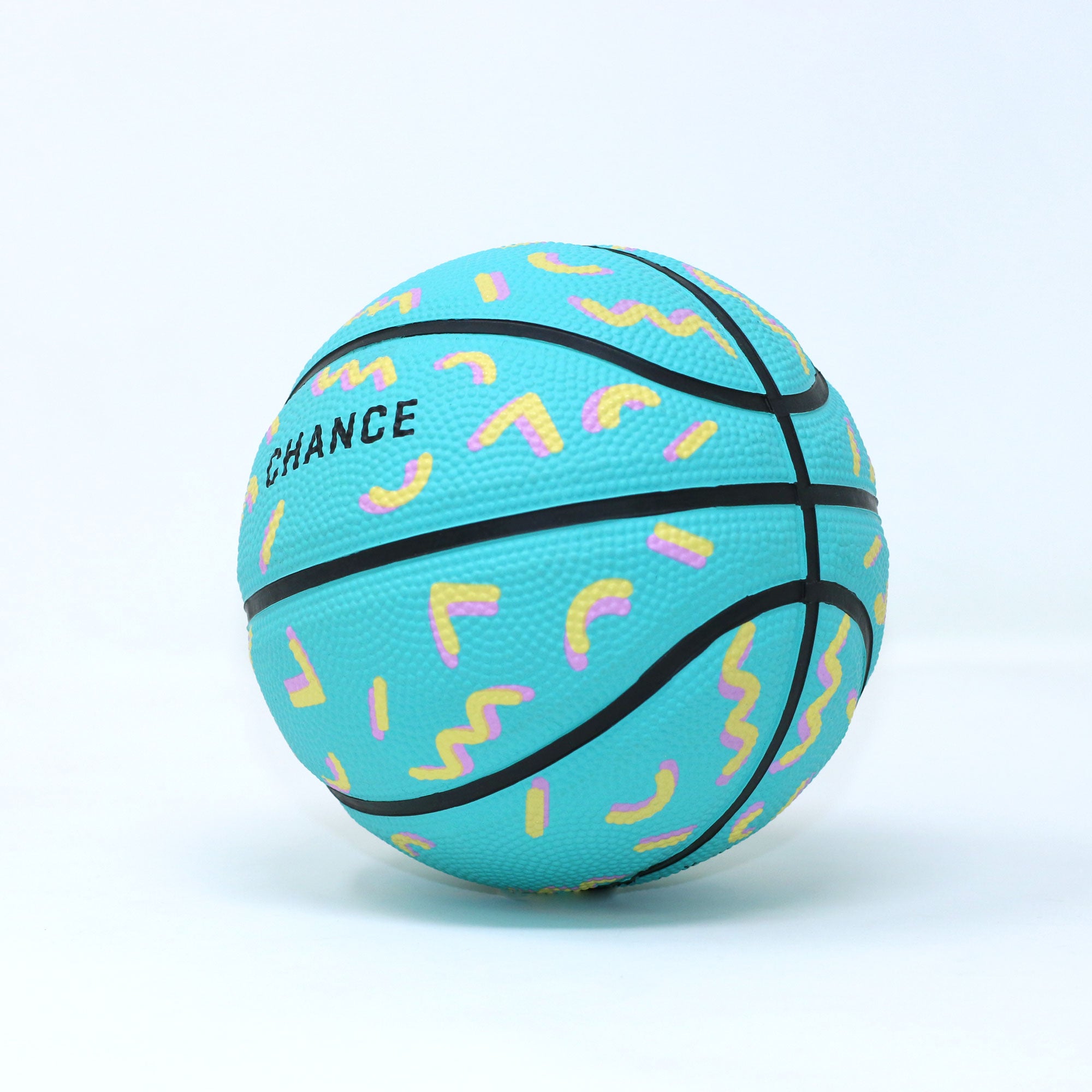 Retro Remix Blue Squiggles Mini Basketball