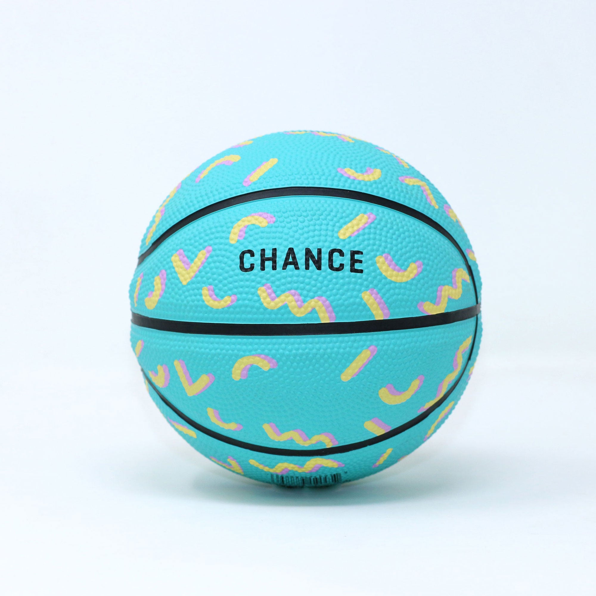 Retro Remix Blue Squiggles Mini Basketball